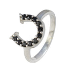 Black Onyx multiple Turkish 925 Sterling Silver Black Gems Whisper thin Glamorous Ring Jewelry