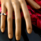 Black Onyx Solitaire American 925 Sterling Silver Black Gemstone Whisper thin Modern Thumb Ring Jewellery