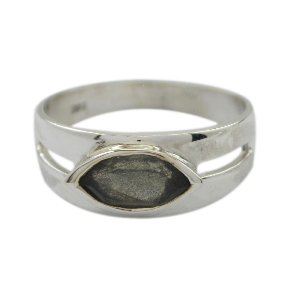 Black Rutile Solitaire Moroccan 925 Silver Black Gemstones Slim Contemporary Ring Jewellery Immagine principale del prodotto