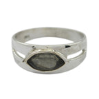 Black Rutile Solitaire Moroccan 925 Silver Black Gemstones Slim Contemporary Ring Jewellery