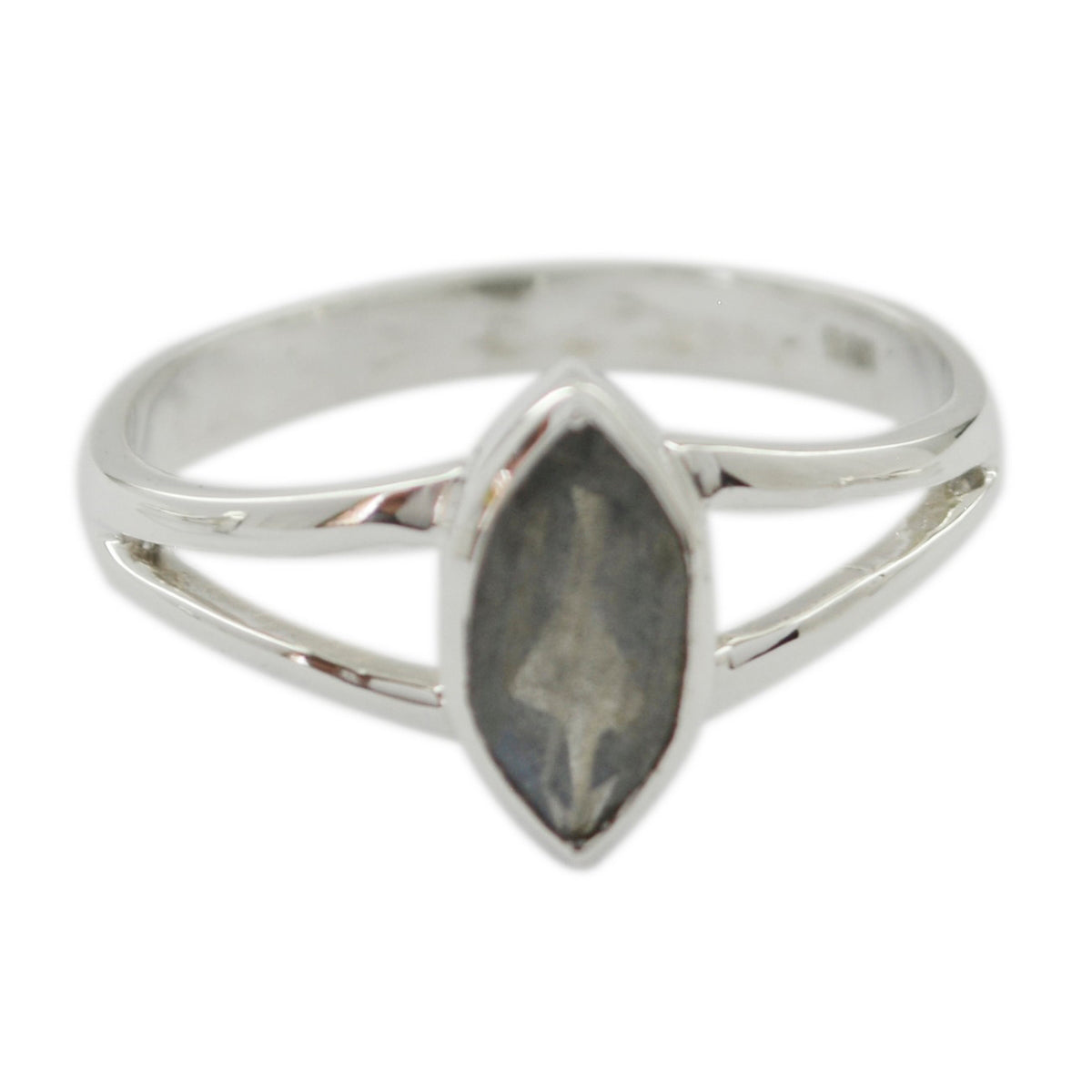 Black Rutile Solitaire Japanese 92.5 Silver Black Gems Dainty Geometric Ring Jewelry
