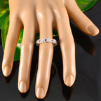 Blue Sapphire CZ multiple Russian 92.5 Silver Blue Gems Slim Eternity Band Jewellery