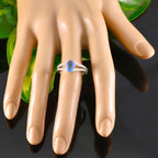 Blue Sapphire CZ Halo German 925 Silver Blue Gems Featherlight Graceful Ring Jewelry