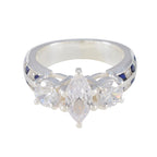 Blue Sapphire CZ Halo German 925 Sterling Silver Blue Gemstones Mid weight Glamorous Ring Jewellery