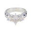 Blue Sapphire CZ Halo German 925 Sterling Silver Blue Gemstones Mid weight Glamorous Ring Jewellery