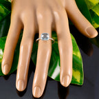 Blue Topaz Solitaire Turkish Sterling Silver Blue Gemstones Dainty Twist Ring Jewelry