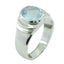 Blue Topaz Solitaire Egyptian Sterling Silver Blue Gems Eye catching Engagement Ring Jewelry