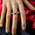 Blue Topaz Solitaire Russian Sterling Silver Blue Gemstones Slim Traditional Ring Jewelry