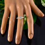 Blue Topaz Solitaire American 925 Sterling Silver Blue Gems Delicate Luxurious Ring Jewellery