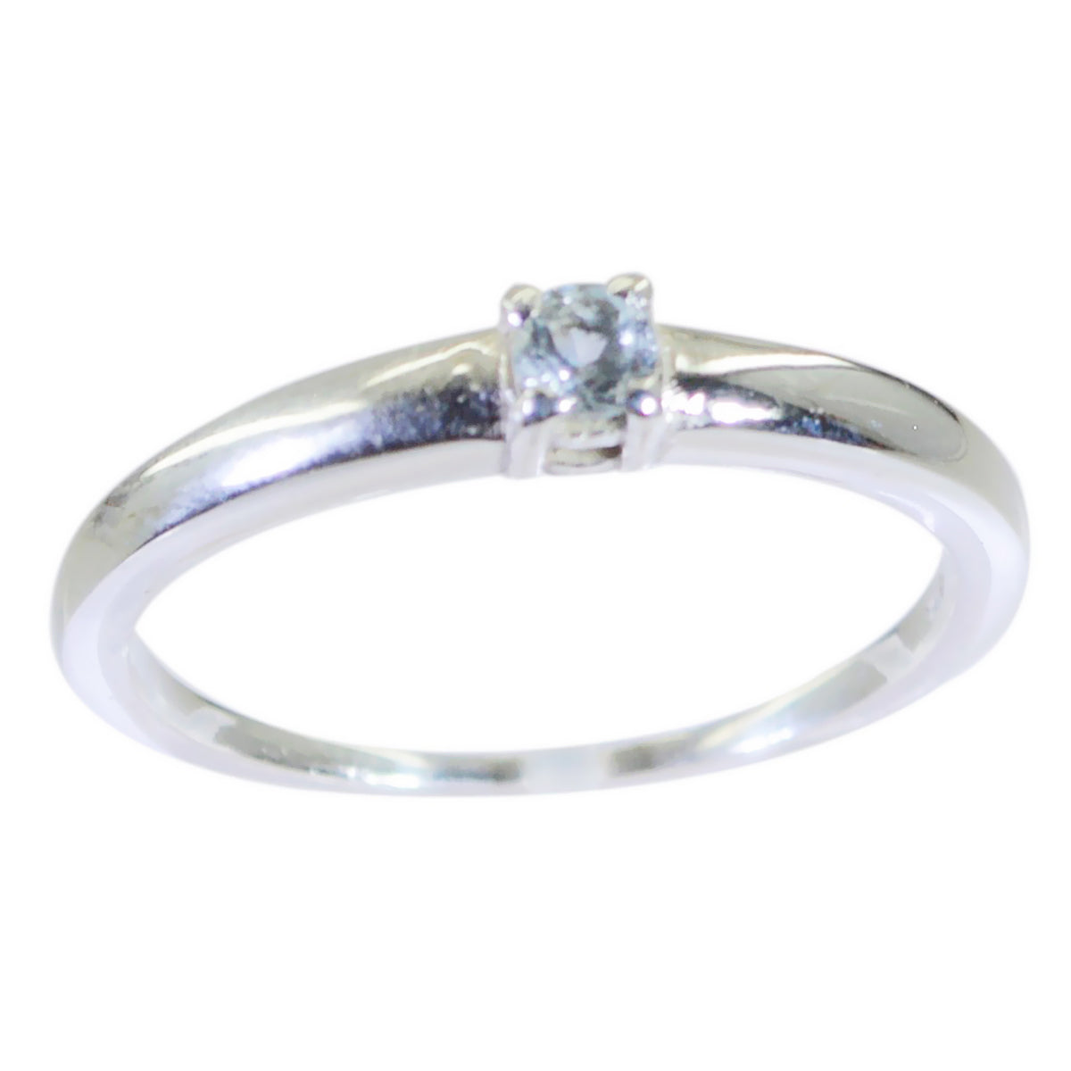 Blue Topaz Solitaire American 92.5 Silver Blue Gemstone Elegant  Luxurious Ring Jewellery