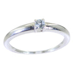 Blue Topaz Solitaire American 92.5 Silver Blue Gemstone Elegant  Luxurious Ring Jewellery