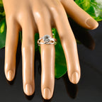 Blue Topaz Solitaire Moroccan 925 Sterling Silver Blue Gemstones Slim Luxurious Ring Jewelry