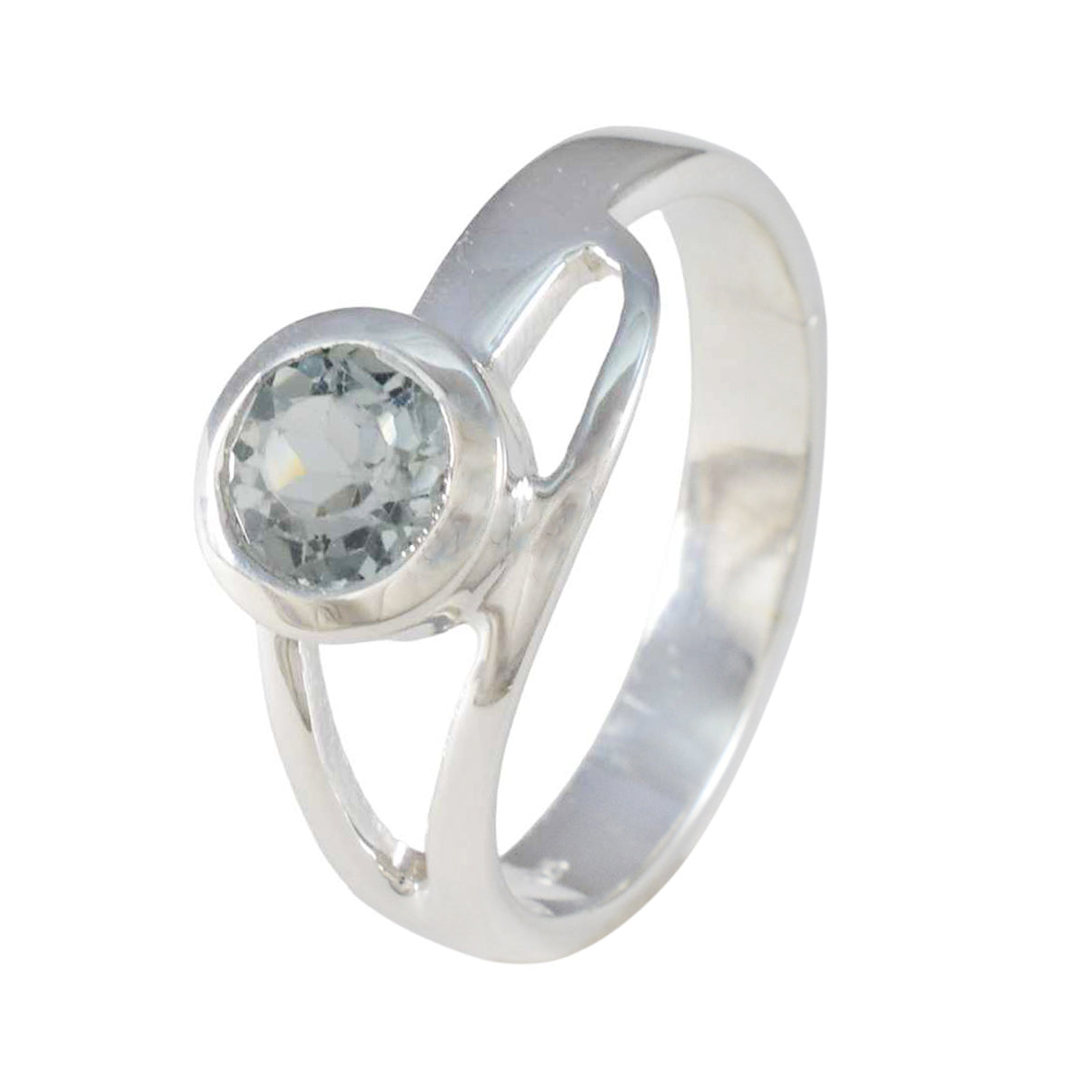 Blauwe Topaas Solitaire Marokkaanse 925 Sterling Zilver Blauwe Edelstenen Slanke Luxe Ring Sieraden Secundaire afbeelding