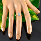 Blue Topaz Solitaire Japanese 925 Sterling Silver Blue Gemstone Delicate Twist Ring Jewelry