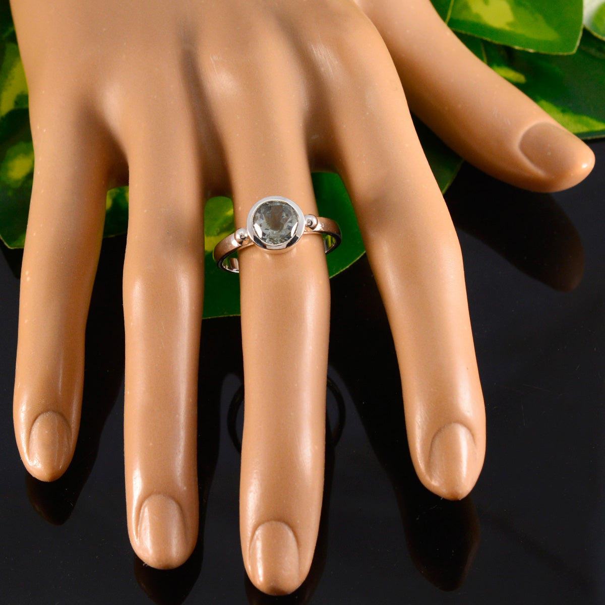 Blue Topaz Solitaire Russian 92.5 Silver Blue Gemstones Slim Fairytale Ring Jewellery