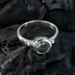 Blue Topaz Solitaire Russian 92.5 Silver Blue Gemstones Slim Fairytale Ring Jewellery