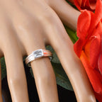 Blue Topaz Solitaire Japanese 925 Sterling Silver Blue Gemstone Whisper thin Trendy Ring Jewelry