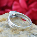 Blue Topaz Solitaire Japanese 925 Sterling Silver Blue Gemstone Whisper thin Trendy Ring Jewelry