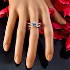 Blue Topaz Solitaire French 925 Silver Blue Gemstone Tiny Twist Band Jewellery