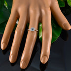 Blue Topaz Solitaire Japanese Sterling Silver Blue Gemstone Elegant  Glamorous Ring Jewelry