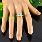 Blue Topaz Solitaire Egyptian 92.5 Silver Blue Gems Featherlight Cultural Ring Jewellery