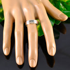 Blue Topaz Solitaire African Silver Blue Gemstone Slim Cultural Ring Jewellery