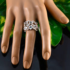 Blue Topaz octa Indian Sterling Silver Blue Gemstones Versatile Trendy Ring Jewelry