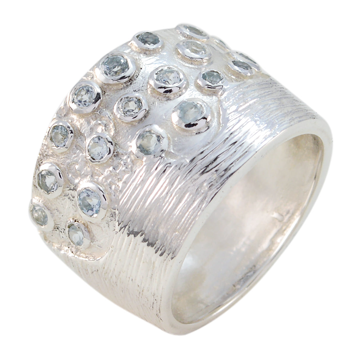 Blue Topaz multiple French Sterling Silver Blue Gems Essential  Signet Ring Jewelry