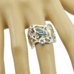 Blue Topaz quarter Australian 925 Silver Blue Gems Essential  Filigree Ring Jewellery