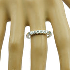 Blue Topaz octa Turkish Sterling Silver Blue Gemstones Delicate Eternity Band Jewelry