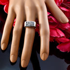 Blue Topaz octa Moroccan 92.5 Silver Blue Gemstone Classic Feminine Ring Jewelry