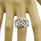 Blue Topaz multiple Moroccan 925 Sterling Silver Blue Gemstone Eye catching Trendy Ring Jewellery