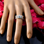 Blue Topaz Trilogy Egyptian Silver Blue Gemstone Eye catching Boho Band Jewellery