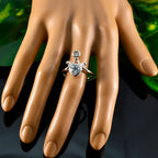 Blue Topaz Toi et Moi Indian 92.5 Silver Blue Gemstones Tiny Artisan Ring Jewellery