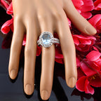 Blue Topaz Halo Russian Sterling Silver Blue Gemstones Eye catching Contemporary Ring Jewellery