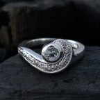 Blue Topaz Halo German 925 Silver Blue Gems Tiny Cultural Ring Jewellery