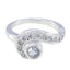 Blue Topaz Halo German 925 Silver Blue Gems Tiny Cultural Ring Jewellery