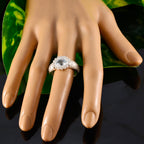 Blue Topaz Halo Indian 925 Silver Blue Gemstone Minimal Artisan Ring Jewellery