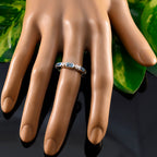Blue Topaz quarter American 925 Silver Blue Gems Dainty Trendy Band Jewellery