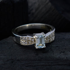 Blue Topaz Halo African Sterling Silver Blue Gems Featherlight Graceful Ring Jewellery