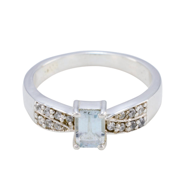 Blue Topaz Halo African Sterling Silver Blue Gems Featherlight Graceful Ring Jewellery