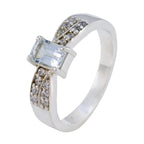 Blue Topaz Halo African Sterling Silver Blue Gems Featherlight Graceful Ring Jewellery