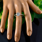 Blue Topaz Halo French Silver Blue Gemstone Featherlight Luxurious Ring Jewellery