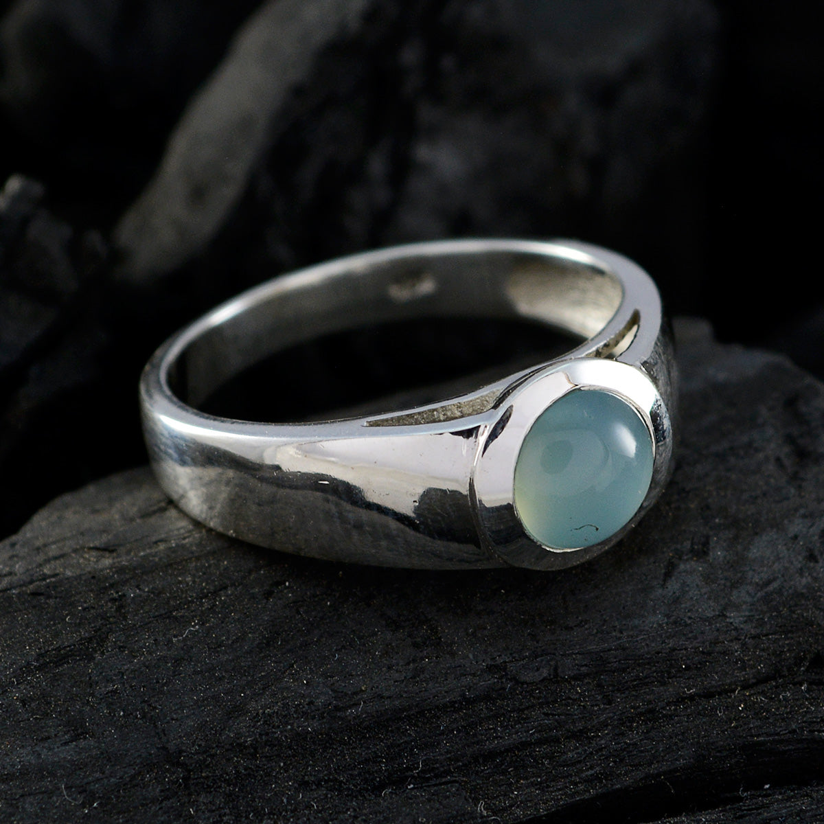 Black Onyx Solitaire Moroccan Silver Black Gemstone Slim Romantic Ring Jewellery