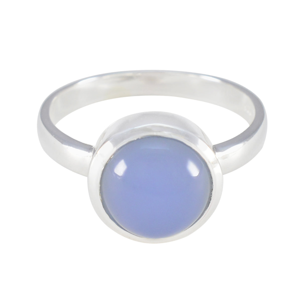 Aqua Chalcedony Solitaire Russian 925 Silver Green Gems Slim Modern Ring Jewelry Hoofdafbeelding