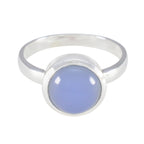 Aqua Chalcedony Solitaire Russian 925 Silver Green Gems Slim Modern Ring Jewelry