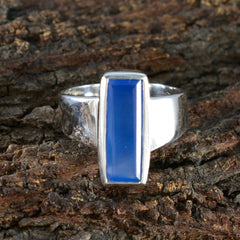 Aqua Chalcedony Solitaire German 925 Sterling Silver Green Gems Eye catching Abstract Ring Jewelry