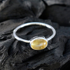 Citrine Solitaire Japanese 925 Silver Yellow Gemstones Elegant  Sophisticated Ring Jewellery