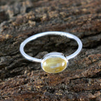 Citrine Solitaire Japanese 925 Silver Yellow Gemstones Elegant  Sophisticated Ring Jewellery