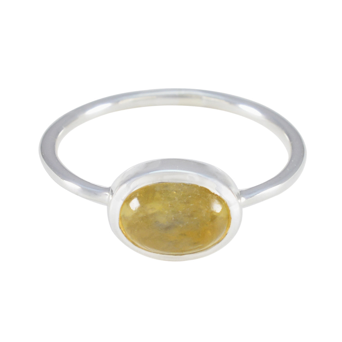 Citrine Solitaire Japanese 925 Silver Yellow Gemstones Elegant  Sophisticated Ring Jewellery Main image